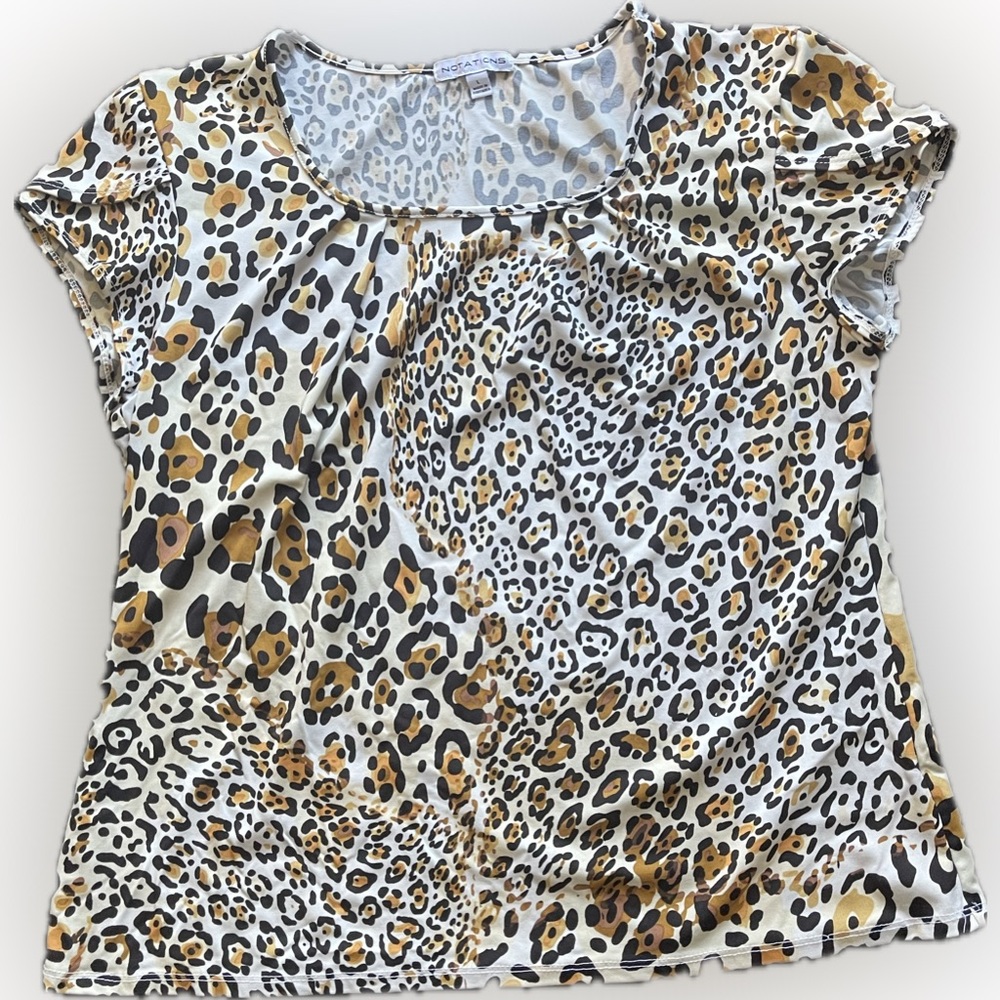 NOTATIONS Leopard Print Top